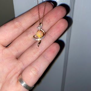 Le Vian Opal Necklace/strawberry gold/13 diamonds